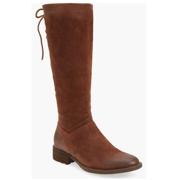 Born Hayden Women’s Rust Tobacco Distressed Knee-High Boots Wide Calf Size 6.5 - Picture 1 of 16